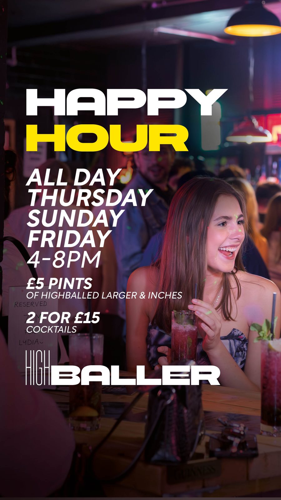 Happy Hour — Thu, Fri & Sun