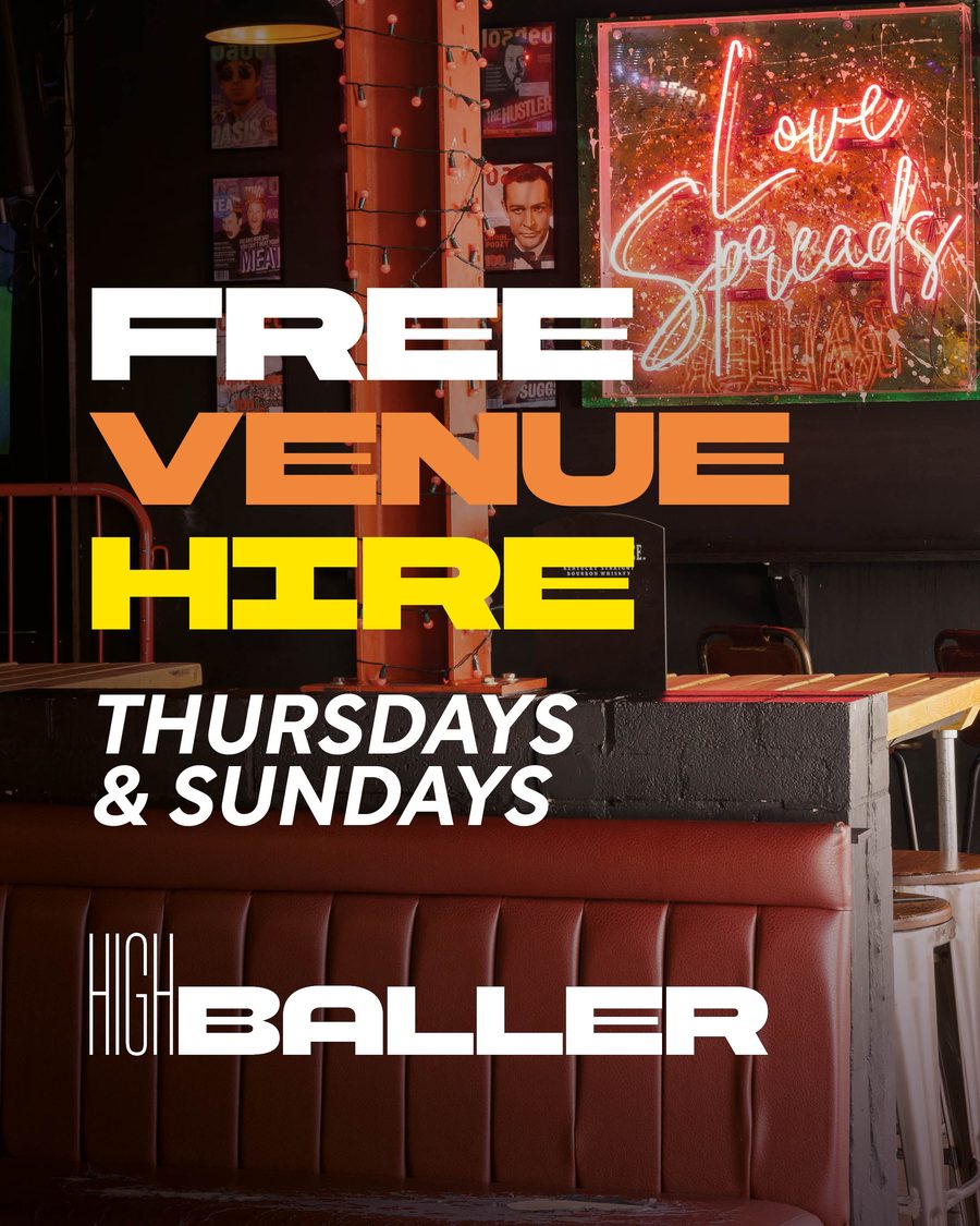 Free Venue Hire — Thursdays & Sundays